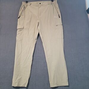 Clothin Cargo Hiking Pants Mens XL/30L Khaki Tan Nylon Spandex Outdoor